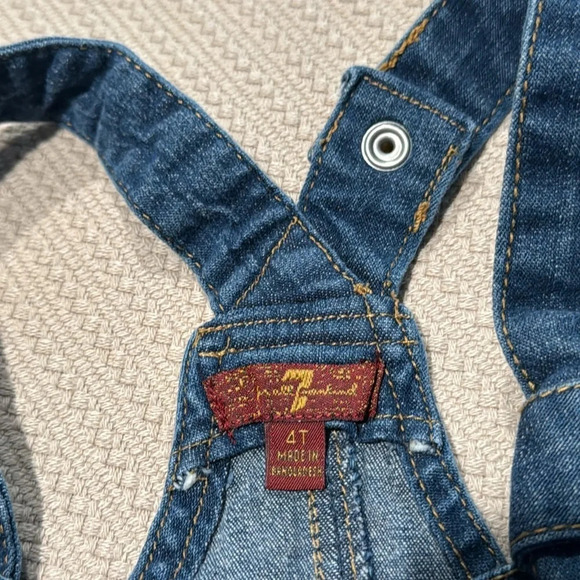 7 For All Mankind Girl’s Shorts Ovealls - Picture 8 of 11